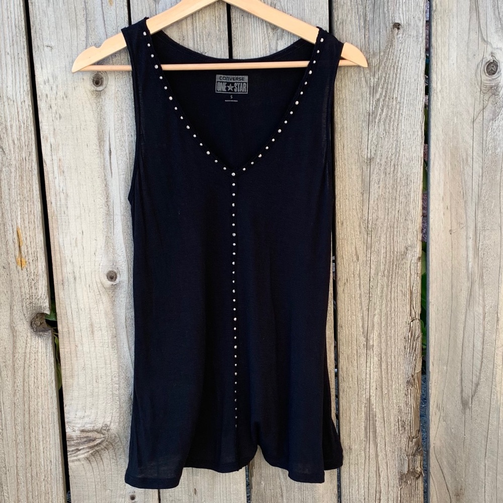 Converse One Star tank w/studs, Sz S